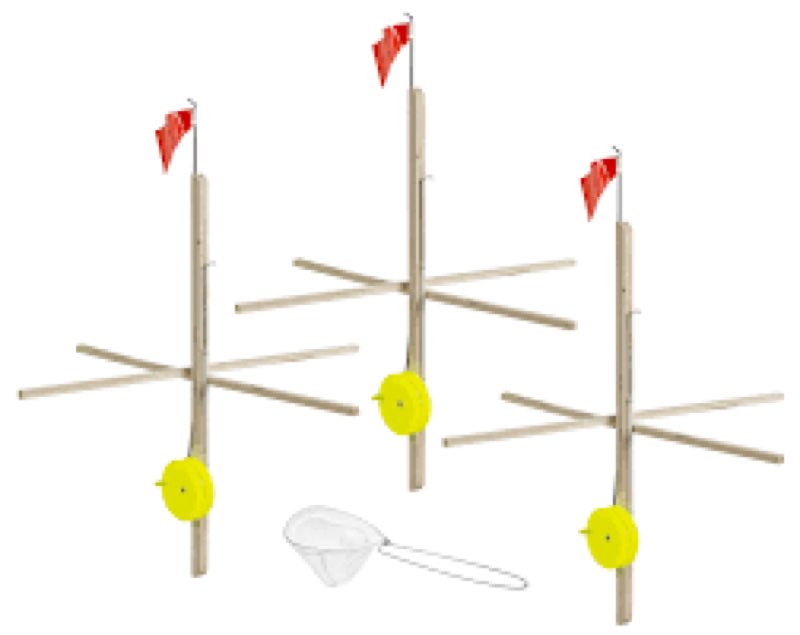 Celsius Multi 3 Pack Tip-Up with Tackle, One Size