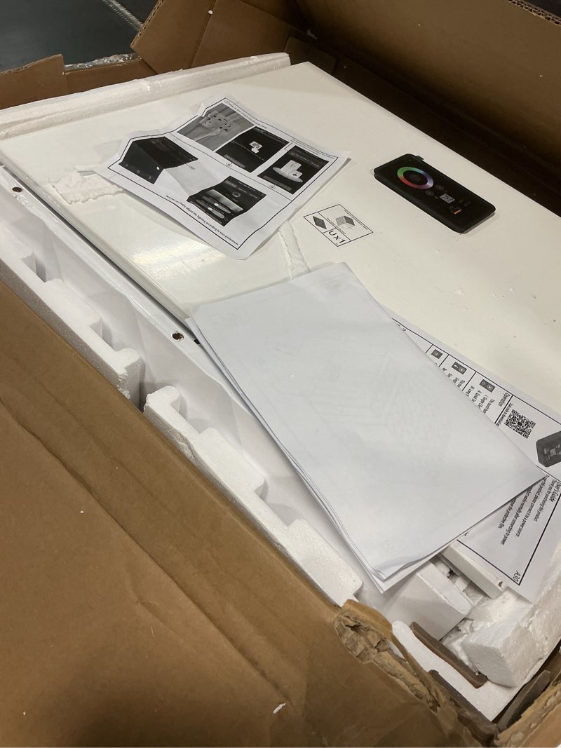 Condition photo showing As Is for night stand white with charging station