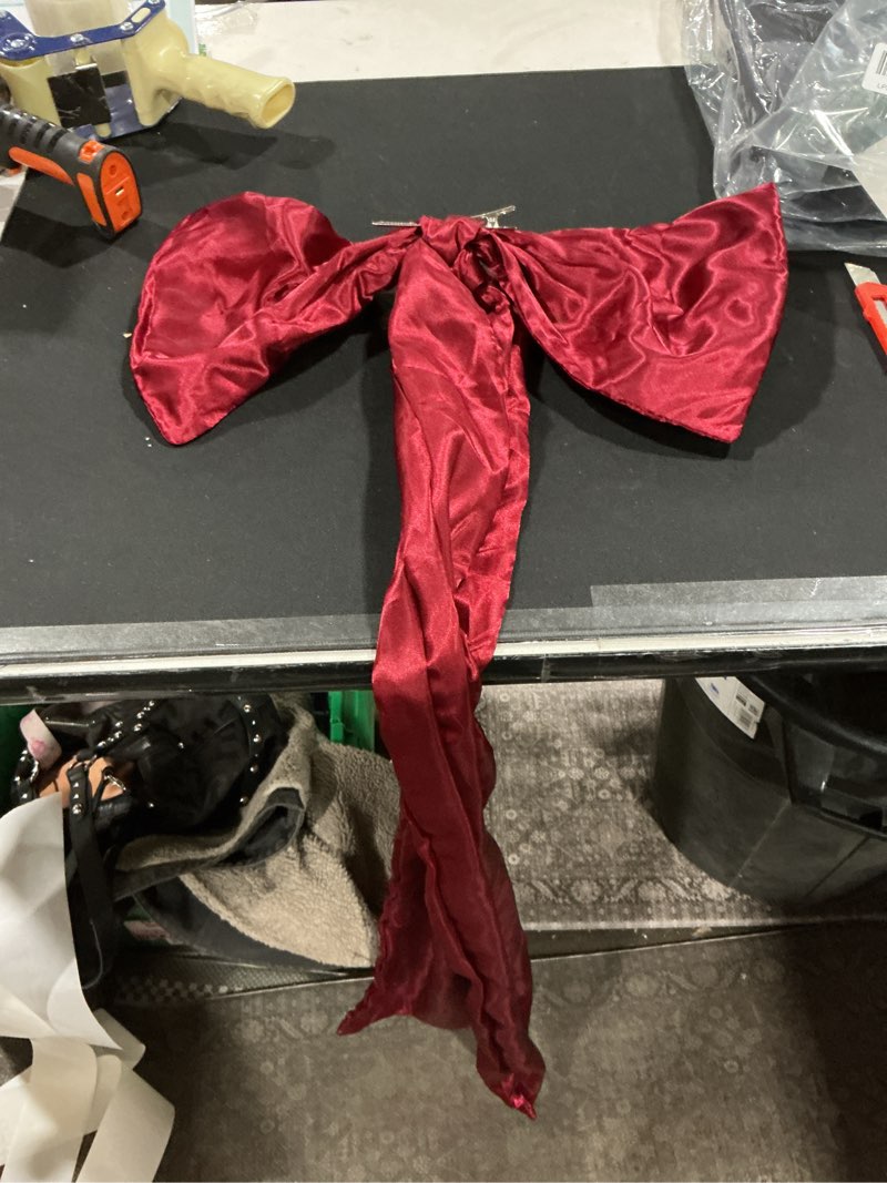 Condition photo showing Good Condition for WLLHYF Big Satin Silky Barrettes, Long Tail French Bowknot Metal Pins, Hair Clamps and Clips for Women, Girls, Wedding, Birthday Party (Red)