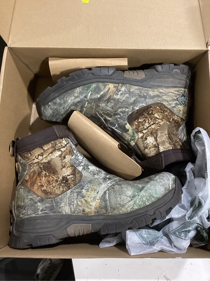 Condition photo showing Good Condition for muck men's realtree edge™ apex mid zip ankle boot 10 realtree edge
