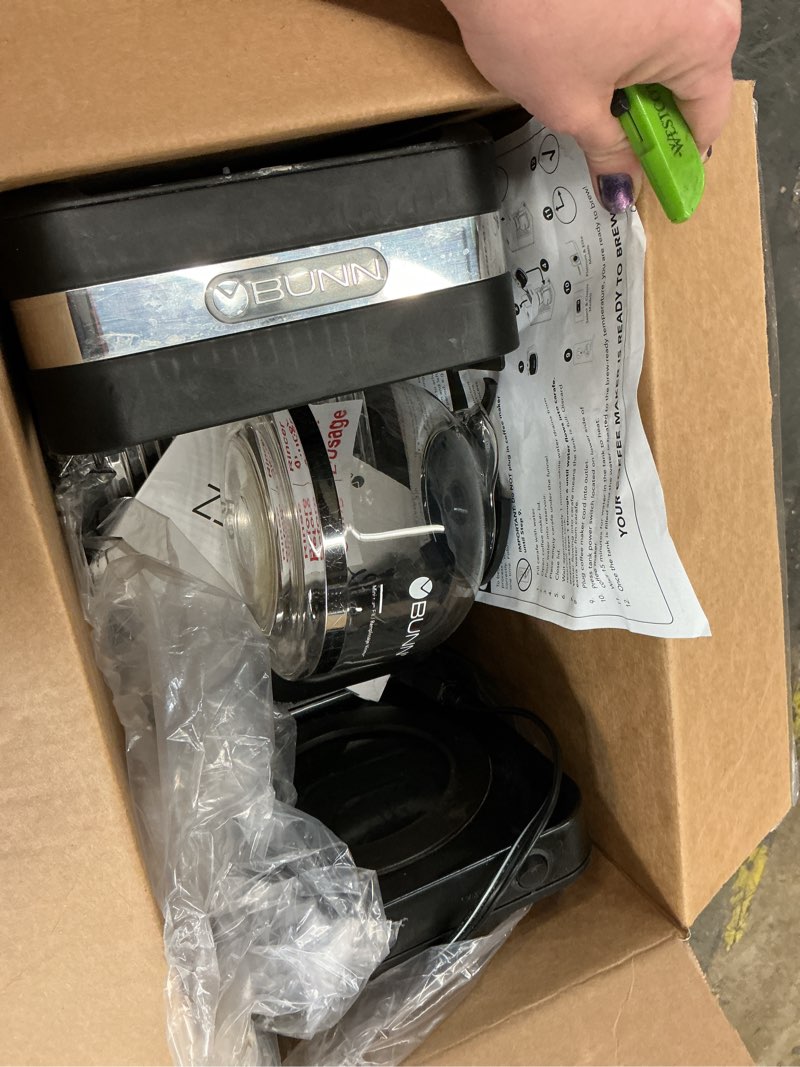 Condition photo showing As Is for BUNN CSB2B Speed Brew Elite 10-Cup Coffee Maker, Black/SST