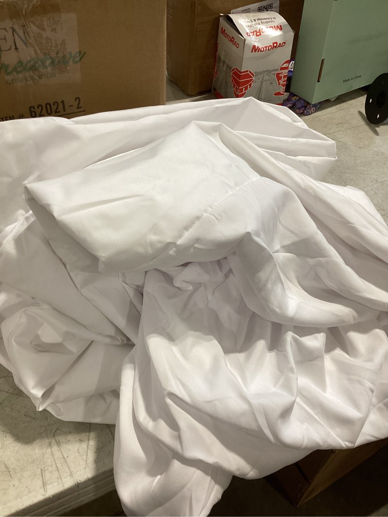 Condition photo showing As Is for fitted bed sheet protector mattress cover for home use breathable and comfortable full for and sleep