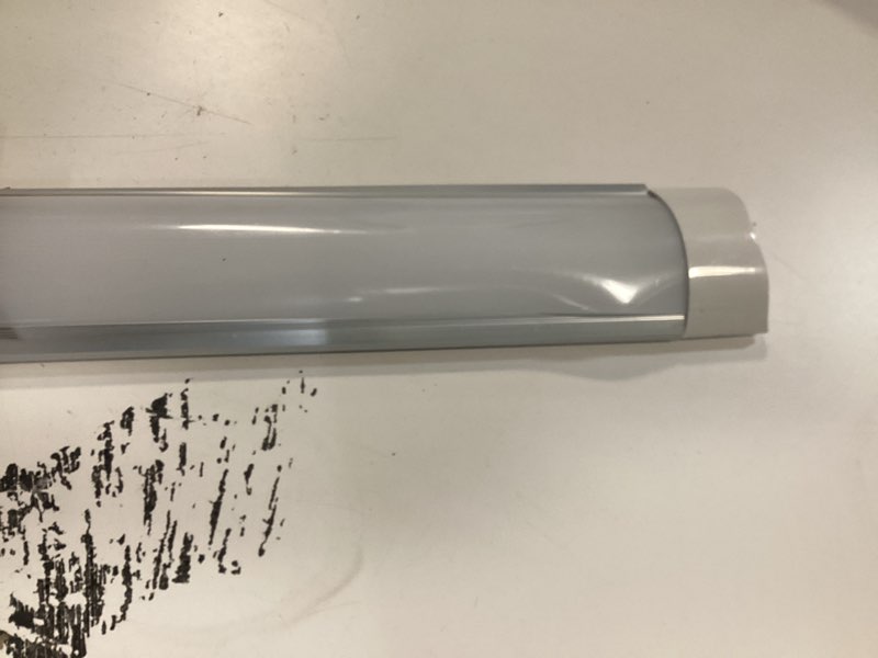 Condition photo showing As Is for 1 packs 3ft led batten light, ultra-thin ceiling surface mounted light, 30w, 4000k, ip20, led ceiling lamp for garage, shop, hallway, office, market, aluminum 1 pcs