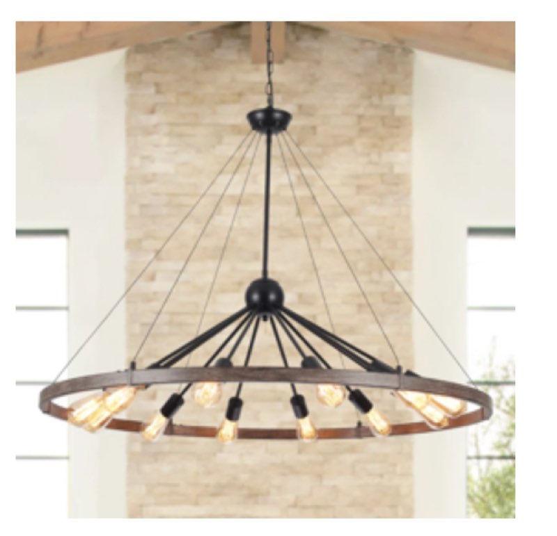 Kelcie 8 / 12- Light Dimmable Sputnik Wagon Wheel Chandelier