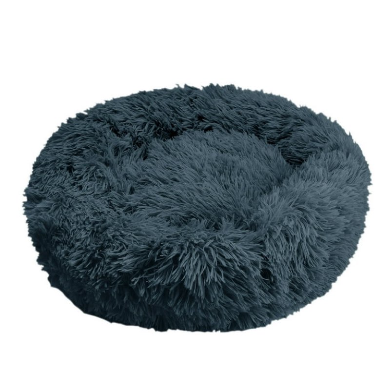 Calming Dog & Cat Bed, Anti-Anxiety Donut Cuddler Warming Cozy Soft Round Bed, Fluffy Faux Fur Plush Cushion Bed for Small Medium Dogs and Cats (20")