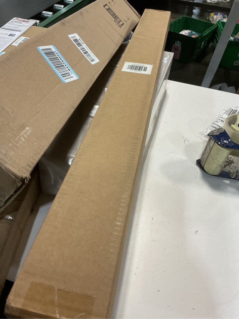 Condition photo showing New/Like New for LazBlinds No-Drill Cordless Zebra Blinds - Dual Layer Light Filtering & Room Darkening, Free-Stop Lift, Easy Install, Day & Night Privacy with Valance for Window 35.5" W x 72" H, White 35.5"W x 72"H White