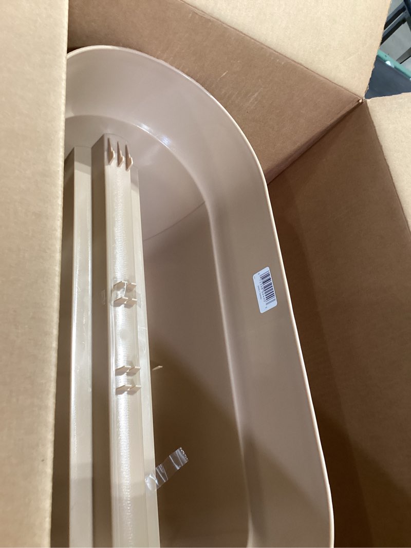 Condition photo showing Good Condition for emsco group bloomers railing planter with drainage holes – 24" weatherproof resin planter – sand sand 24.3 × 10.5 × 9.5 inches