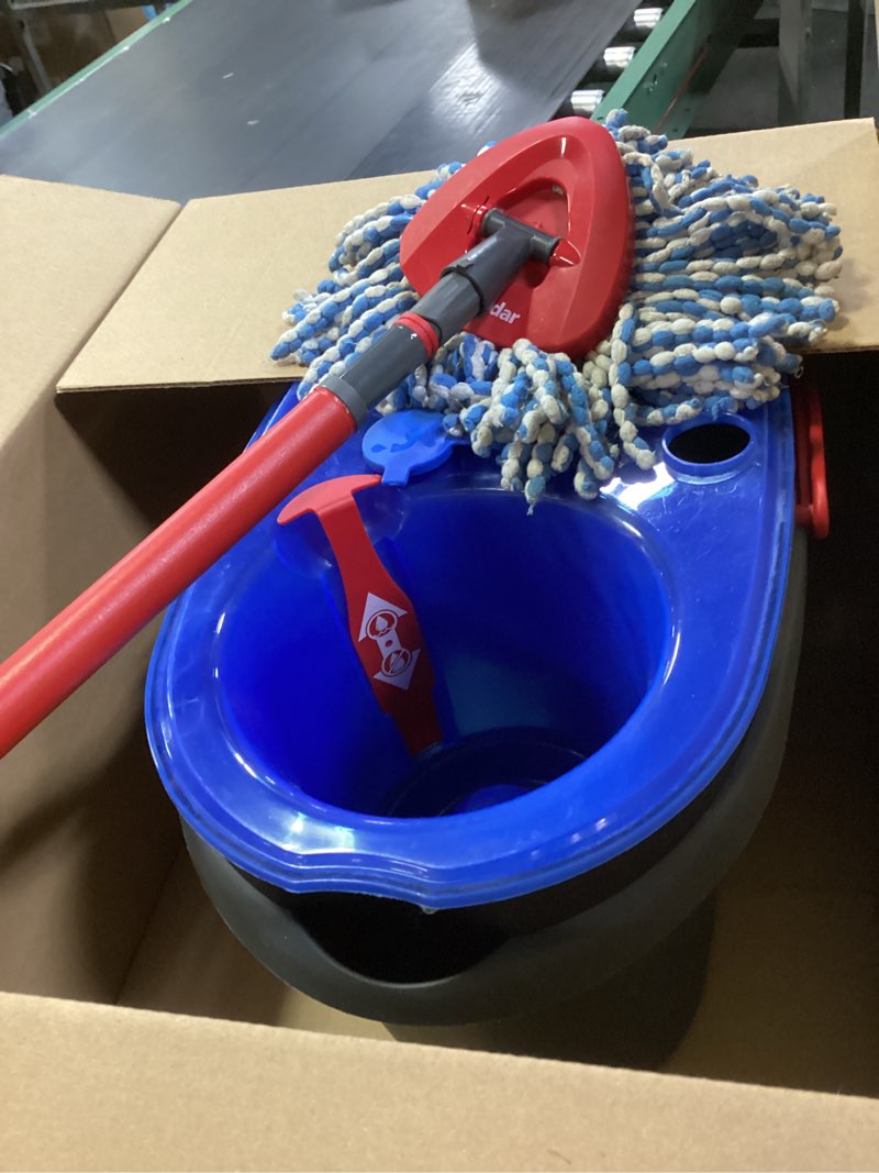 Condition photo showing As Is for O-Cedar RinseClean Spin Mop & Bucket System | Clean with Water | Removes 99% of Bacteria Plastic Rinseclean Spin Mop & Bucket Cleaning System