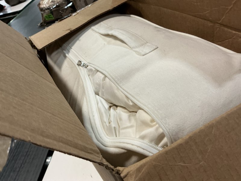 Condition photo showing As Is for puredown® Goose Down Comforter Full/Queen Size 800 Fill Power, 100% Cotton Winter Oversized Duvet Insert 700 Thread Count, Heavyweight Cloud Fluffy Pinch Pleat Extra Warmth Pinch Pleat -White Full/Queen