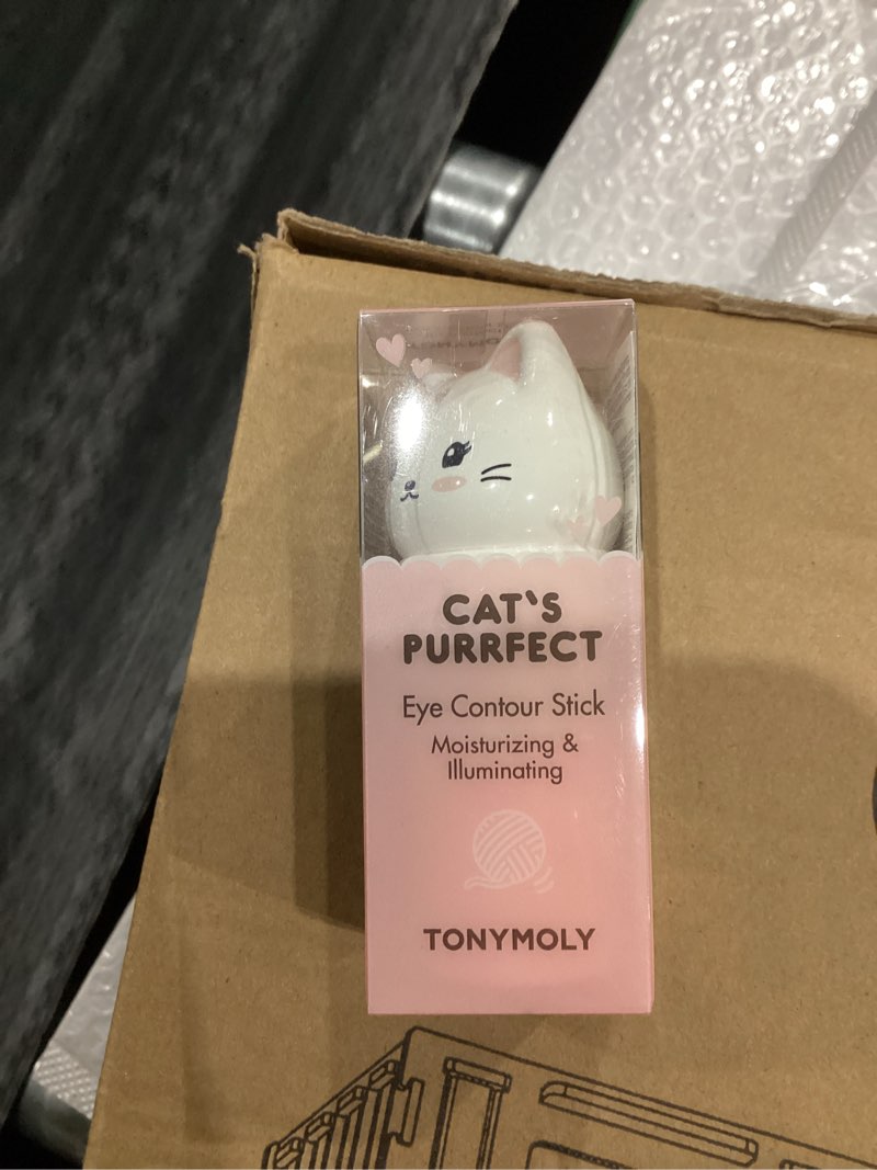 Condition photo showing New/Like New for TONYMOLY Cat’s Purrfect Eye Contour Stick – Under Eye Primer & Illuminator for Dark Circles, Puffy Tired Eyes – Pearlescent Brightening, 9g