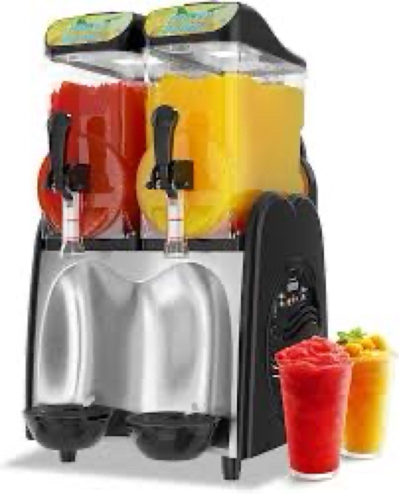 GSEICE Slushie Machine 8 Gallons Commercial Slushy Machine Stainless Steel for Beverage Slushies Cid