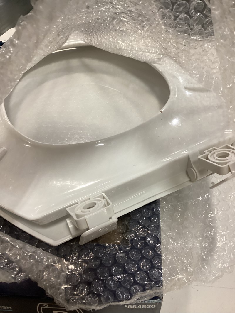 Condition photo showing Good Condition for project source plastic white round soft close toilet seat