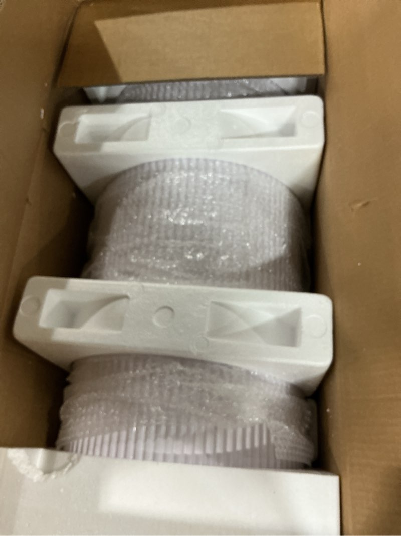 Condition photo showing Good Condition for Fivenl 5 Pcs Metal Pleated Cylinder Pedestal Stands for Party, Heavy Duty White Round Cake Pedestal Stand Flower Plant Display Plinth Pillars for Wedding Birthday Event Decor