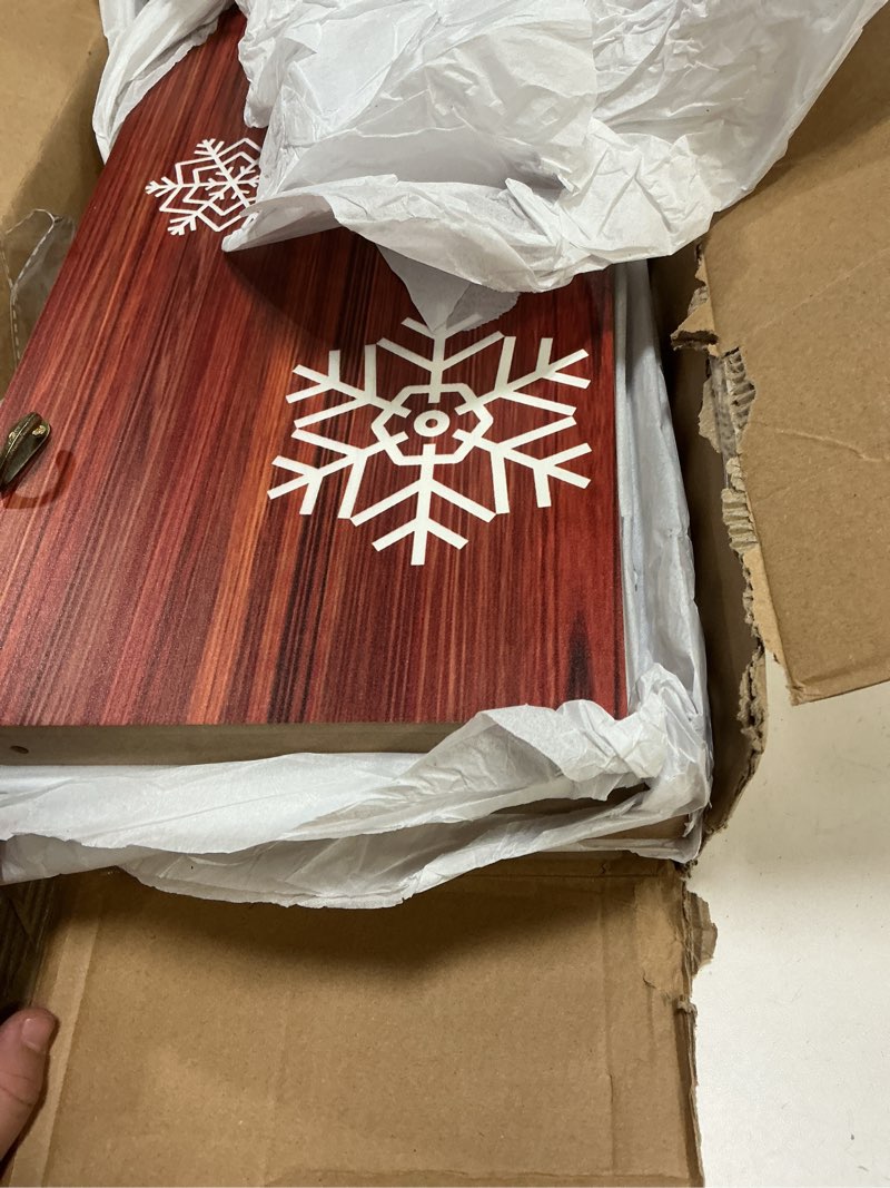 Condition photo showing Good Condition for 70 Inch Freestanding Christmas Stocking Holder with 6 Hooks Vertical Collapsible Holder Stand The Stocking were Hung Wood Sign for No Fireplace Small Homes Xmas Decoration Classic