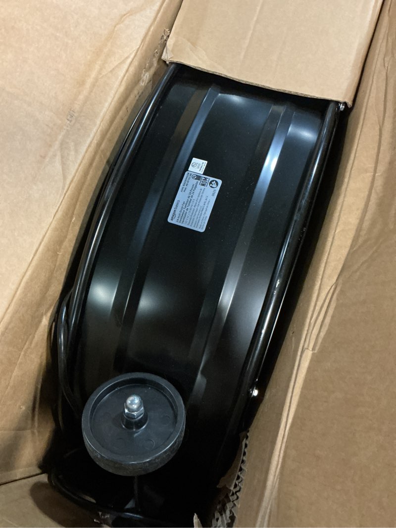 Condition photo showing Good Condition for amazon basics 24" 215w high-velocity, heavy-duty industrial fan, drum fan, with ul-certified safety compliance, 2 speeds, up to 8820 cfm, 5.9-ft power cord, 2 wheels, metal housing/blades, black 24-inch