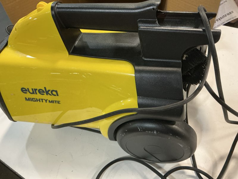Condition photo showing As Is for eureka 3670m canister cleaner, lightweight powerful vacuum for carpets and hard floors, w/ 5bags,yellow yellow 3670m with 5 bags