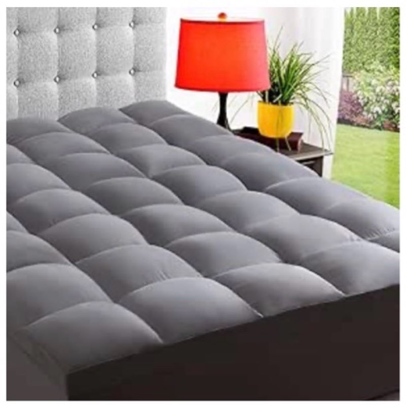 bedlore queen mattress topper, thick pillow top pad for back pain relief, cooling soft mattress cove