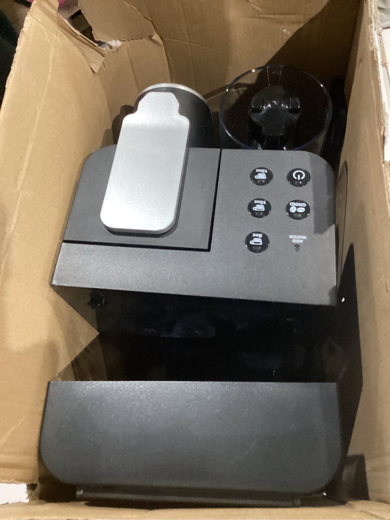 Condition photo showing As Is for Cuisinart Single-Serve Coffee Maker + Coffee Grinder with 8, 10, and 12 oz. Serving Size, Compatible with Single-Cup Pods, 48-Ounce Removable Reservoir, Stainless Steel, DGB-2SS