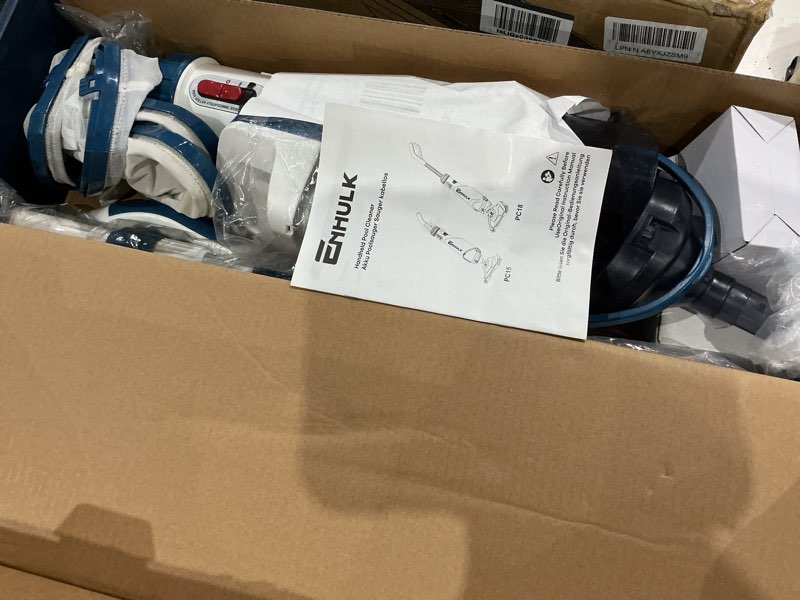 Condition photo showing As Is for enhulk pro cordless pool vacuum - 18.5 gpm powerful suction, 70min runtime & 13.4" wide head, xl capacity handheld rechargeable pool cleaner for inground/above ground pools with telescopic pole, pc18