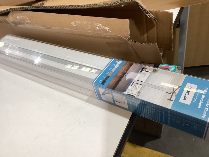 Condition photo showing New/Like New for myshade cordless blackout window blinds & shades pull down room darkening window shades light blocking honeycomb cellular shade for indoor windows easy to install 20 inch wide, h48 white blinds color-coordinated white 20"w x 48"h