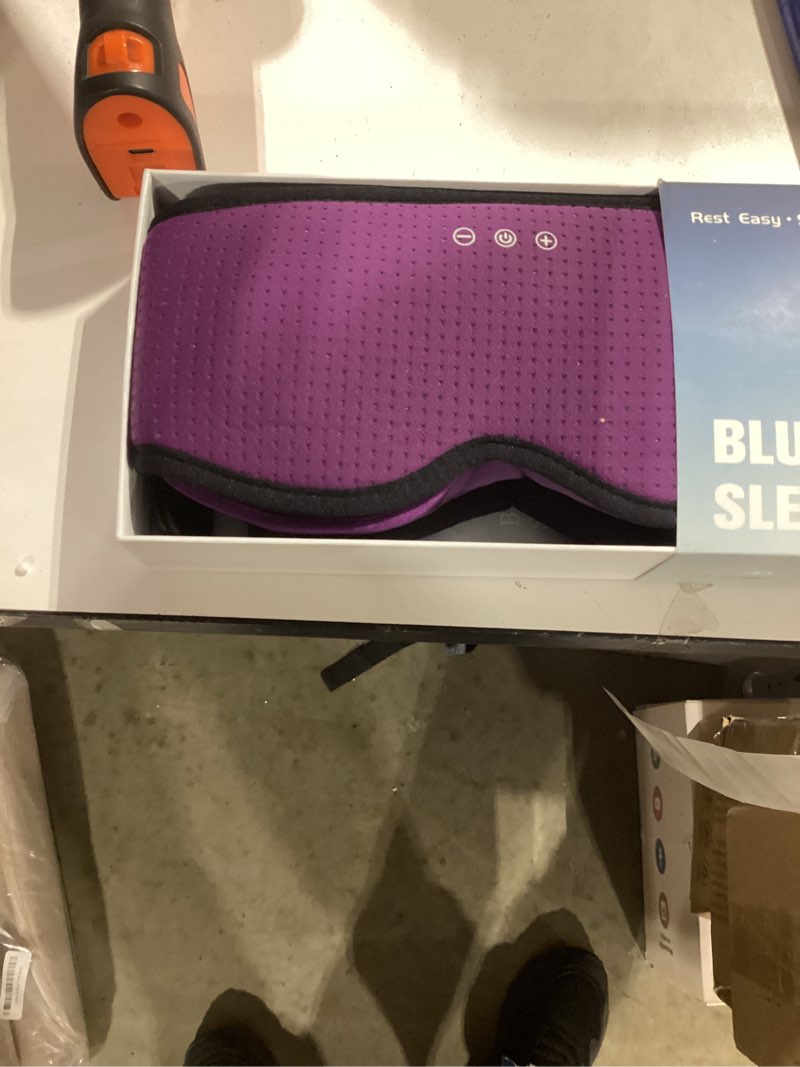 Condition photo showing Good Condition for musicozy sleep headphones with bluetooth 5.4 sleep mask, removable 3d eye cups for zero pressure comfort, wireless bluetooth eye mask for sleeping with timer purple