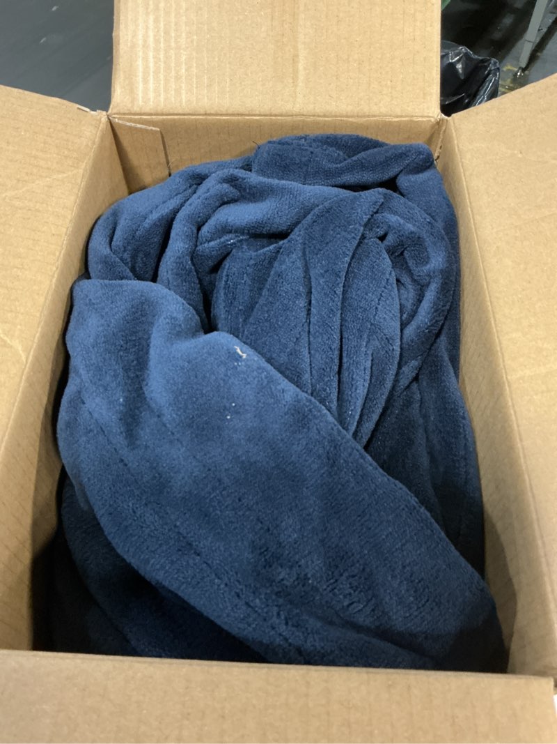 Condition photo showing Good Condition for sunbeam electric heated bed blanket navy soft microplush 12 heat settings twin 84 x 62
