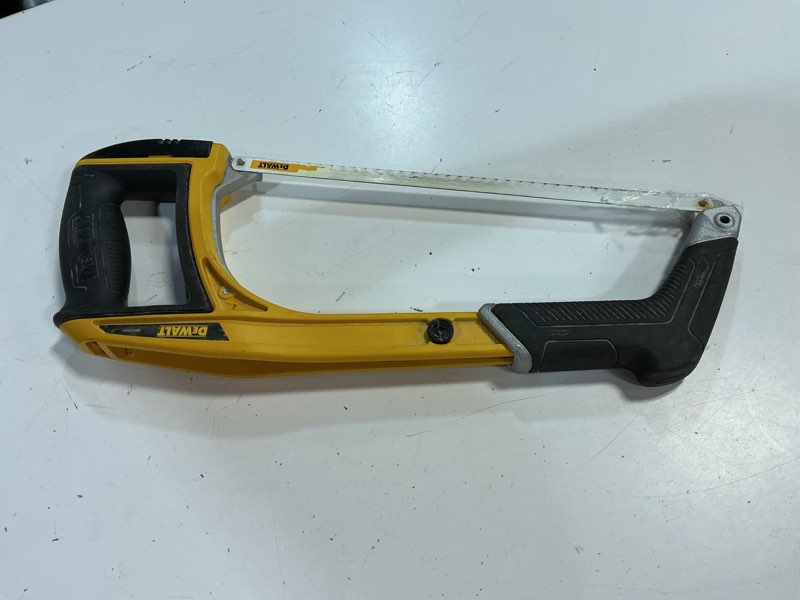 Condition photo showing As Is for dewalt 12 in. tooth saw with plastic handle