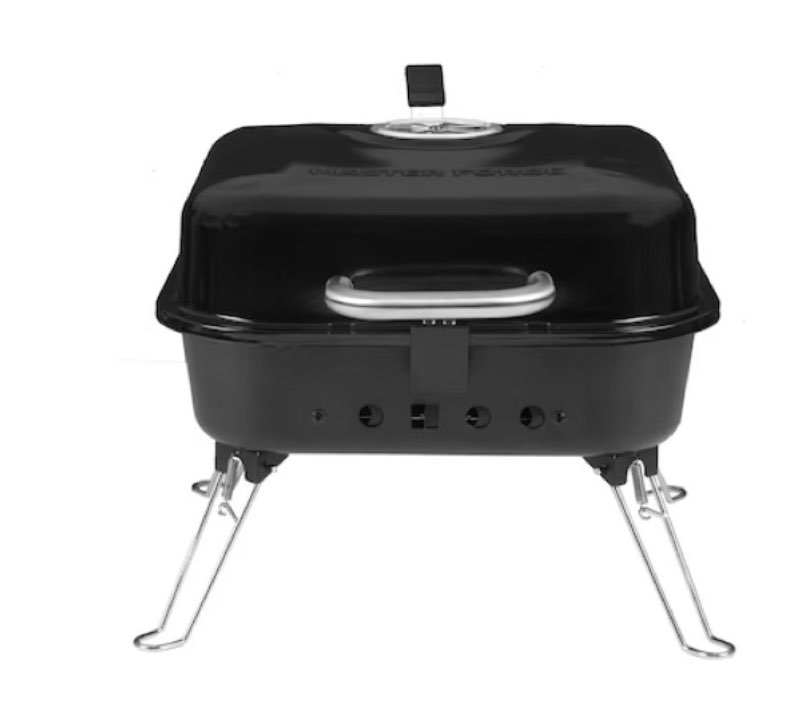 master forge small 206-sq. in black portable charcoal grill