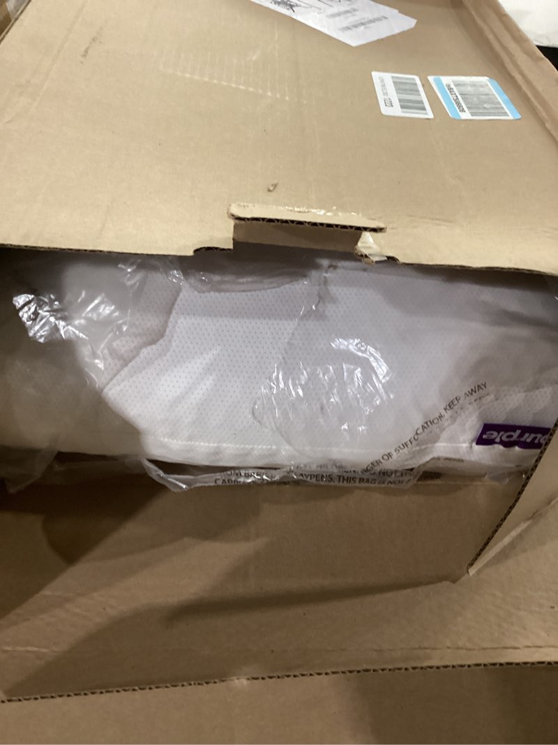 Condition photo showing As Is for purple harmony pillow – talalay latex foam cooling pillow for combo or side sleepers, 360º hex gelflex grid for no-pressure support and luxurious weightless feel - standard, medium feel, low height standard – low