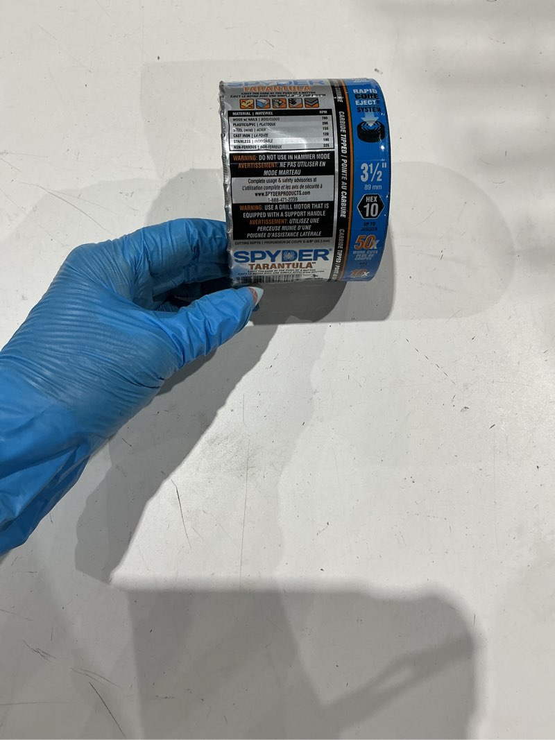Condition photo showing Good Condition for spyder tarantula 3-1/2-in carbide-tipped non-arbored hole saw