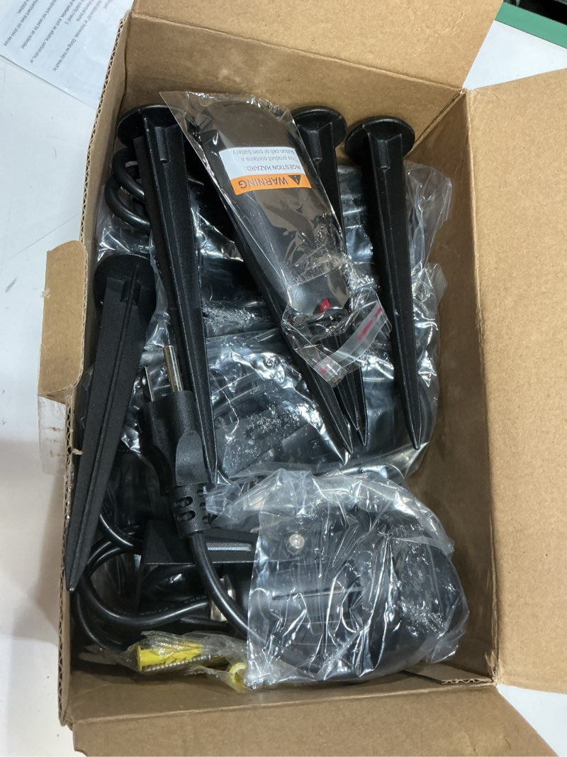 Condition photo showing Good Condition for 4 pack solar spotlights outdoor waterproof for tree, statue, flower, pot, bush, wall, bright led outside landscape flood lights for security uplighting yard, garden, driveway, walkway, house, fence 4 pack cool white