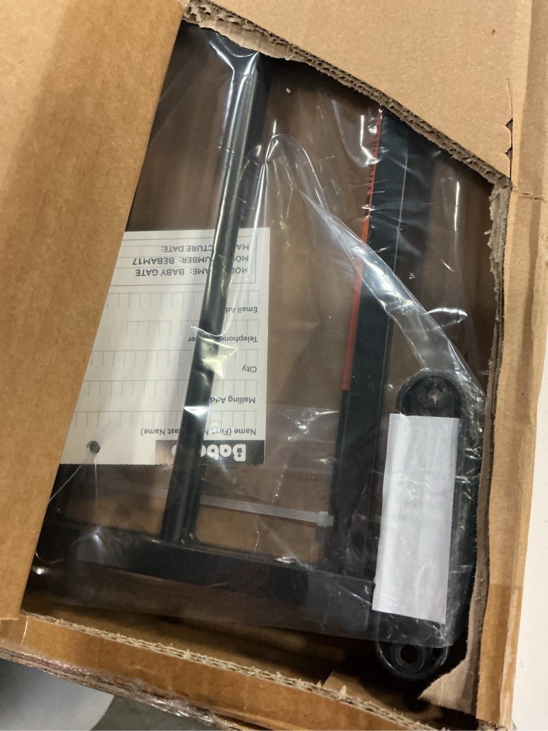 Condition photo showing Good Condition for Babelio Baby Gate for Stairs, Kitchen & Doorways, No Bottom Bar| One-Handed Operation| Auto-Close| Hardware Mount (Drill Needed) Safety Dog/Pet Gate (Black - B17, 26-43" W, 28" H) Black - B17 28" H, 26-43" W-Standard