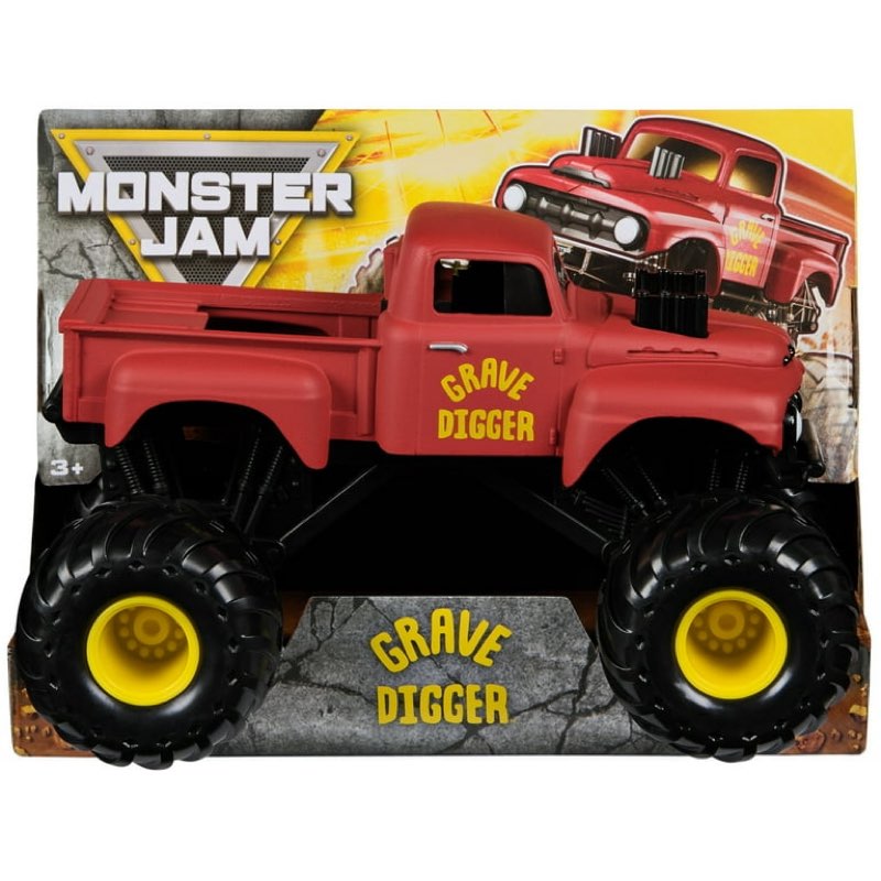 monster jam, official grave digger monster truck, collector die-cast vehicle, 1:24 scale, kids toys for boys and girls ages 3 and up