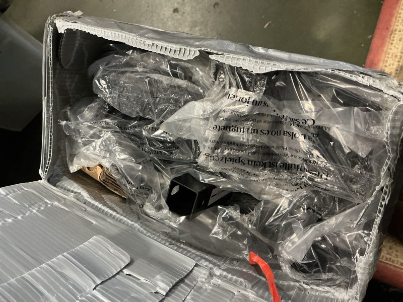 Condition photo showing As Is for 12 inches King Size Bed Frame with Minimalist headboard,Metal Platform Base with Strong Metal Slats,Mattress Foundation for Under Bed Storage,Easy Assembly,Black King 12 INCH