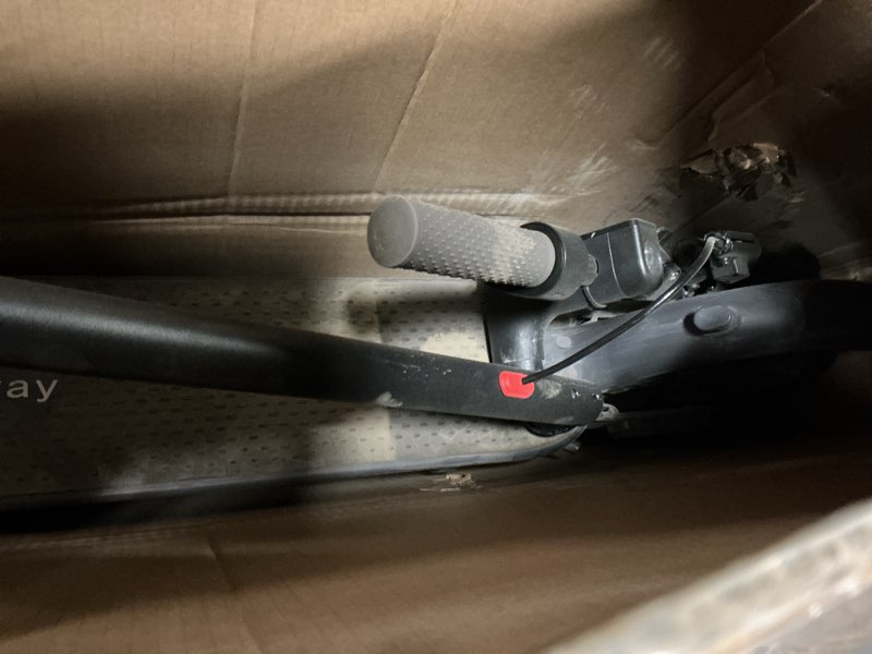 Condition photo showing As Is for electric scooter, 350w/500w powerful motor, 15-31 miles range, 8.5"/10" tires, 19/22 mph max speed, commuting electric scooter with dual suspension, foldable e-scooter with dual braking system green