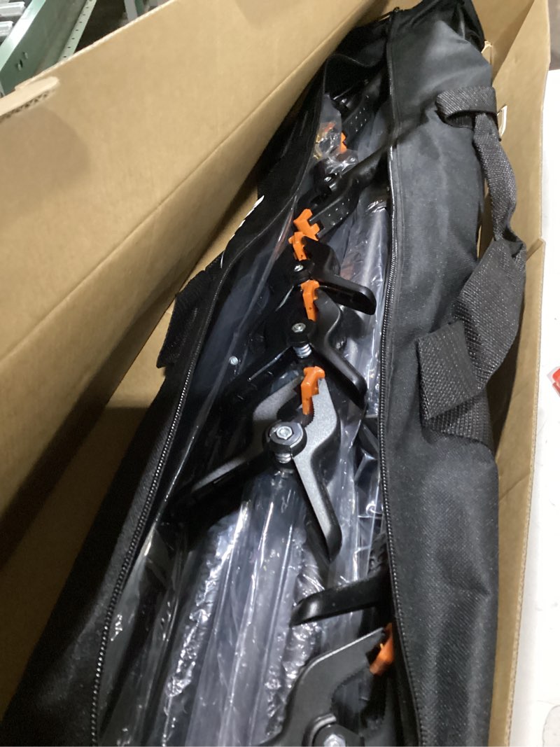 Condition photo showing Good Condition for EMART Backdrop Stand 10x7ft(WxH) Photo Studio Adjustable Background Stand Support kit with 2 Crossbars, 8 Clamps, 2 Sandbags and Carry Bag for Parties, Events Decoration, Wedding, Photography 10x7ft Black
