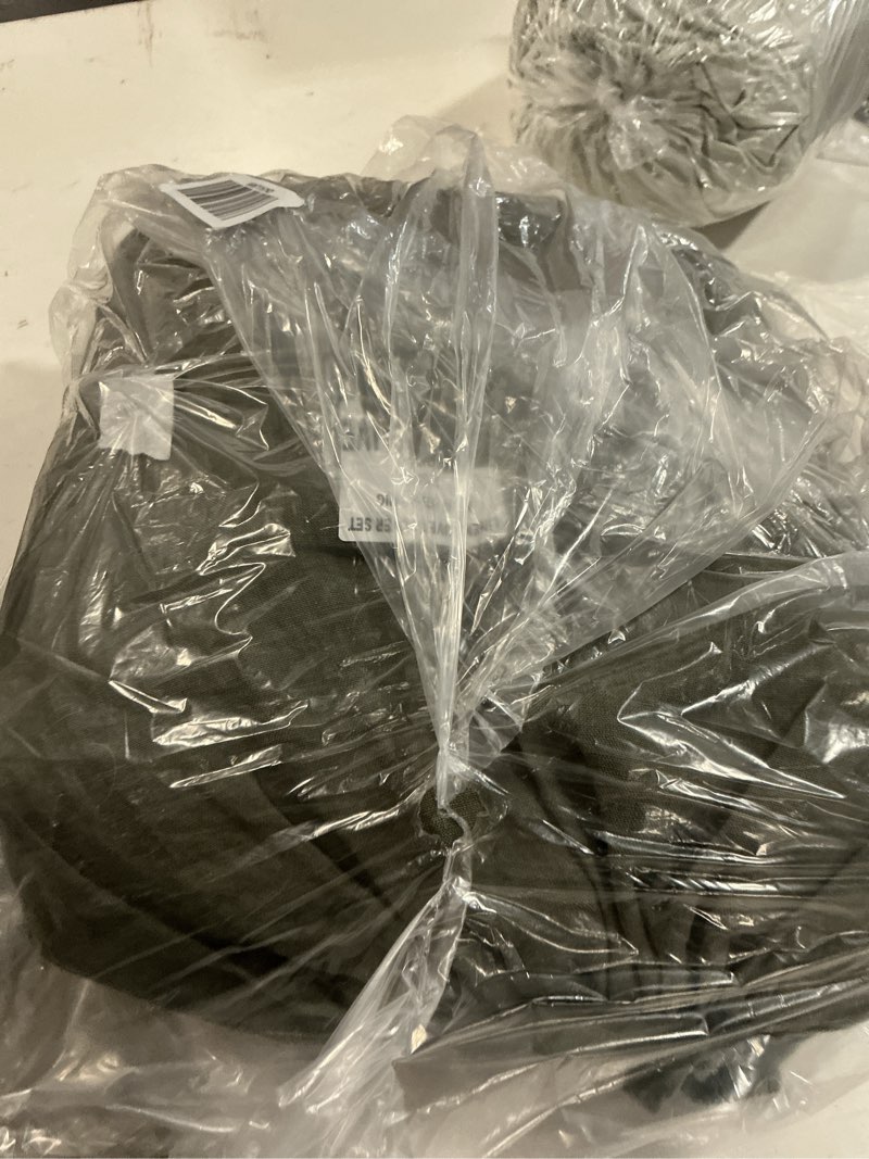 Condition photo showing Good Condition for european linen duvet cover set, king/cal king, dusty olive
