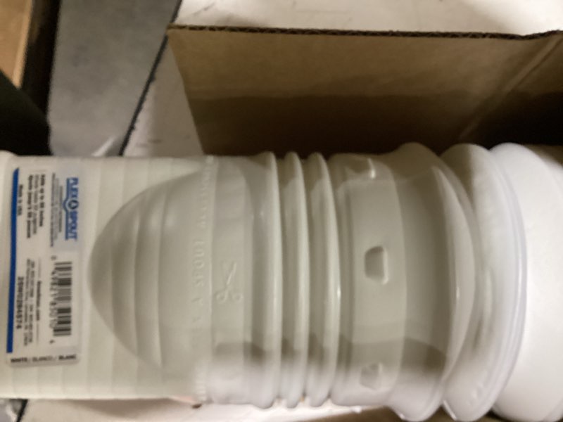 Condition photo showing As Is for amerimax flex-a-spout downspout extension  white roof gutter accessories