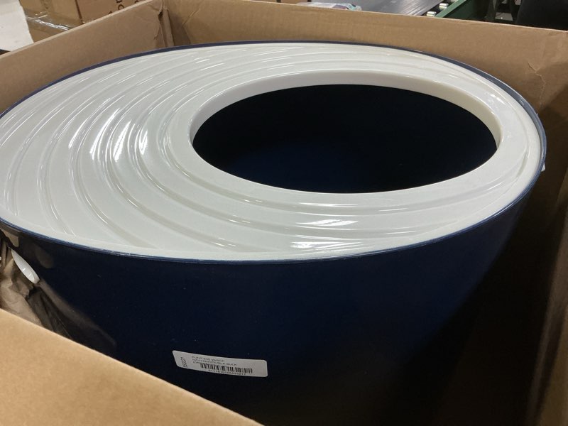 Condition photo showing Good Condition for iris usa cat litter box large top entry with lid enclosed covered hooded design litter catching scatter shield pan dog proof pet proof scoop included odor control for indoor cats kittens, navy/white top entry navy