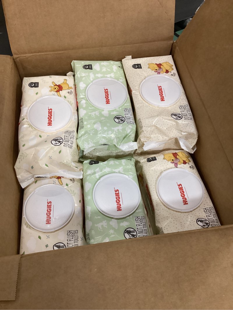 Condition photo showing New/Like New for huggies natural care sensitive baby wipes, unscented, hypoallergenic, 99% purified water, 15 flip-top packs (960 wipes total) 64 count (pack of 15)
