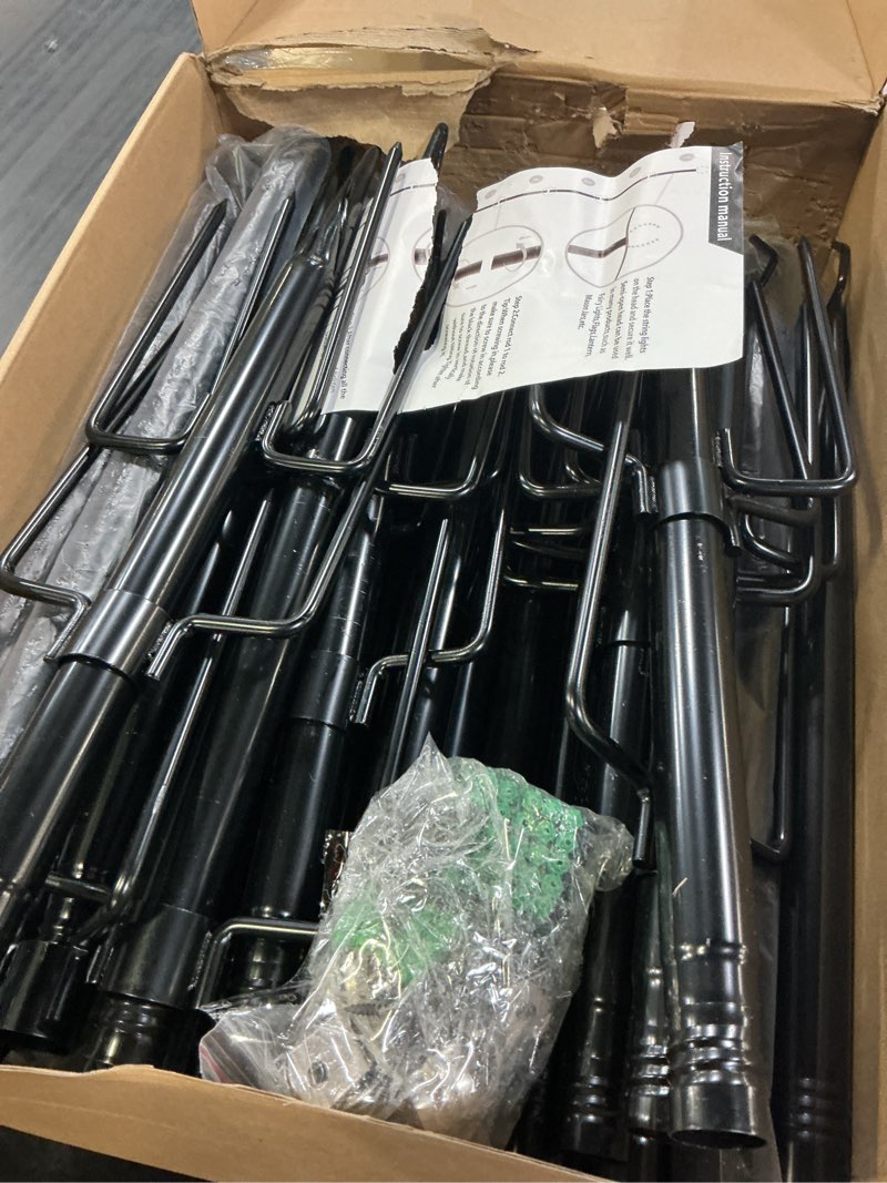 Condition photo showing As Is for letianpai 8 pack string light poles,10 ft metal poles with fork for outdoor string lights,outdoor light poles with fork,poles/post/stand for outside 8 pack 10ft