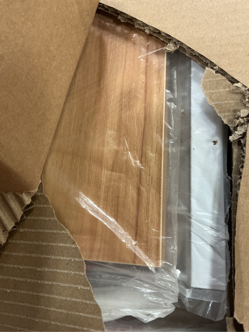 Condition photo showing Good Condition for IOTXY 2-Tier Desktop Hutch Bookshelf - Metal Desk Shelf Bookcase with Grid Panel, Countertop Storage Organizer Rack for Dorm or Office, White, 37.4" W 37.4"W White