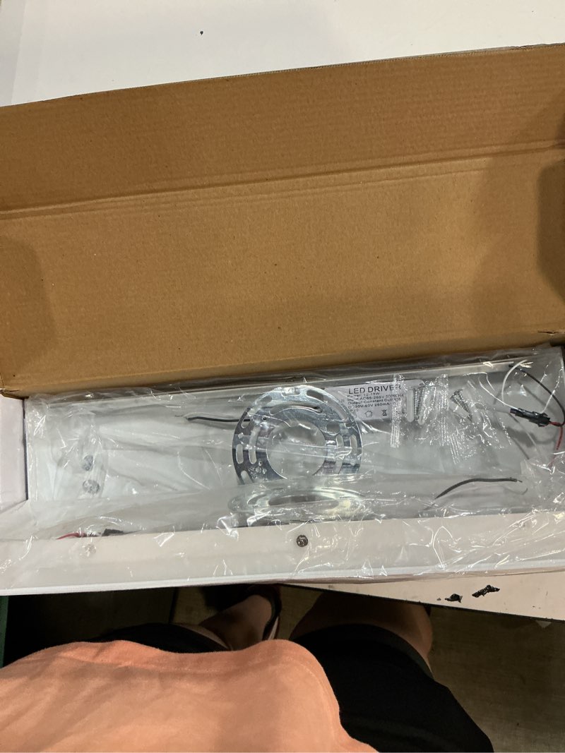 Condition photo showing New/Like New for kicaao 15.7in white modern wall sconce 2-pack,16w indoor vanity light up and down led vanity light for bathroom wall lighting fixtures not dimmable not plug (white light 5000k)