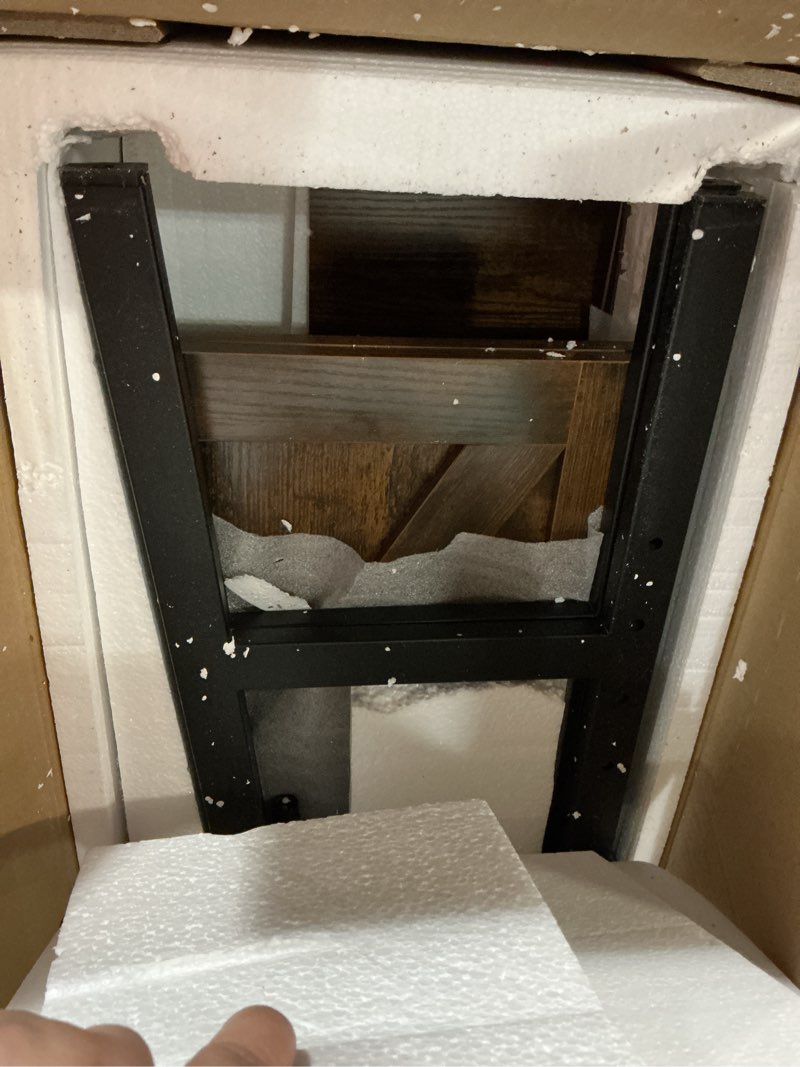 Condition photo showing Good Condition for Vabches Over The Toilet Storage Cabinet with 2-Door Design Bathroom Organizers and Storage with Anti-Tip Device Over Toilet Organizer with Shelves for Bathroom,Restroom,Laundry Brown