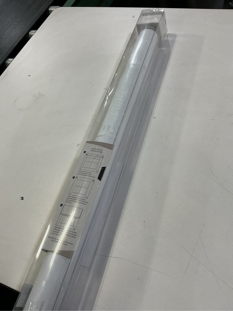 Condition photo showing As Is for ChrisDowa Cordless Free-Stop 100% Blackout Blinds for Windows, Roller Windows Shades with Thermal Insulated, UV Protection Fabric for Living Room, Office and Home. Easy to Install.White,27" W X 72" H 27"W x 72"H White