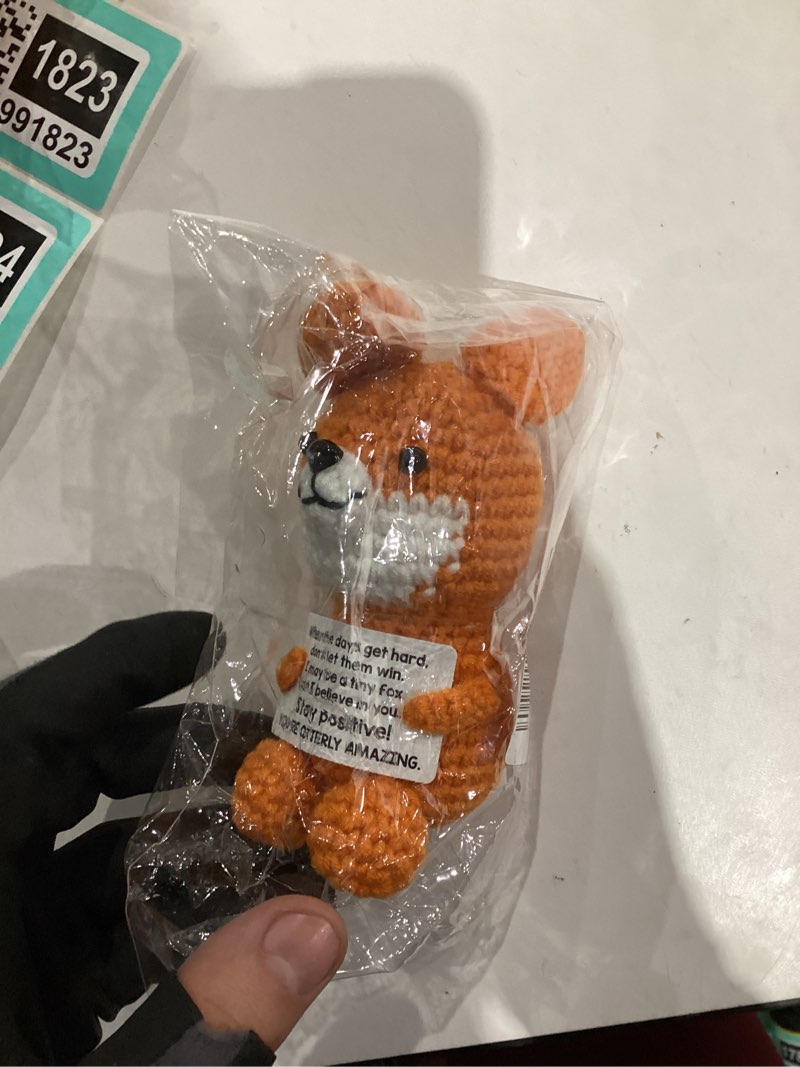 Mini Funny Positive Crochet Animals,Inspirational Handmade Crochet for Girl and Teenage Friends Emot