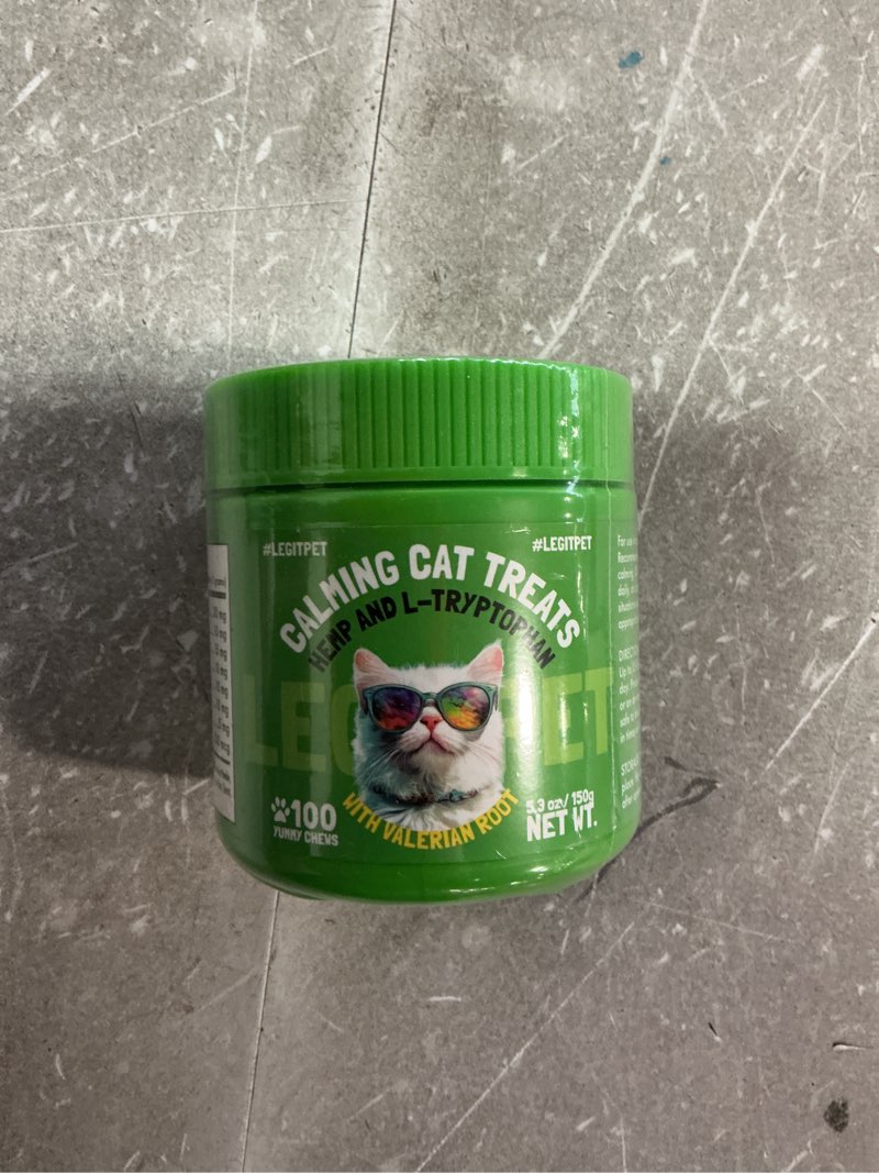 Condition photo showing New/Like New for (Exp 06/04/2028) Cat Calming Treats Natural Anxiety Relief for Indoor Cats Stress & Travel Storm Separation Support Helps with Vet Visits, Grooming & Loud Noises Soothing Behavior Aid 100 Yummy Chews