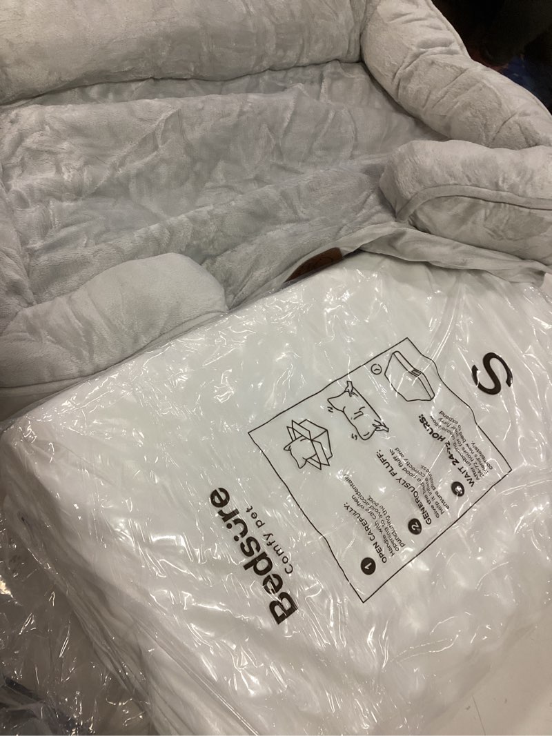 Condition photo showing Good Condition for Bedsure Orthopedic Dog Bed for Medium Dogs - Waterproof Dog Sofa Beds Medium, Supportive Foam Pet Couch Bed with Removable Washable Cover, Waterproof Lining and Nonskid Bottom, Light Grey 28"L x 23"W x 6.5"Th Ether Grey