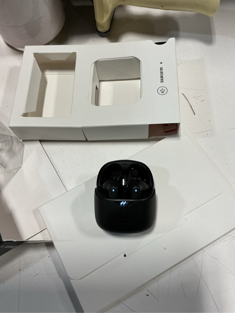 Condition photo showing Good Condition for jbl tune flex - true wireless noise cancelling earbuds (black), small black small earbuds
