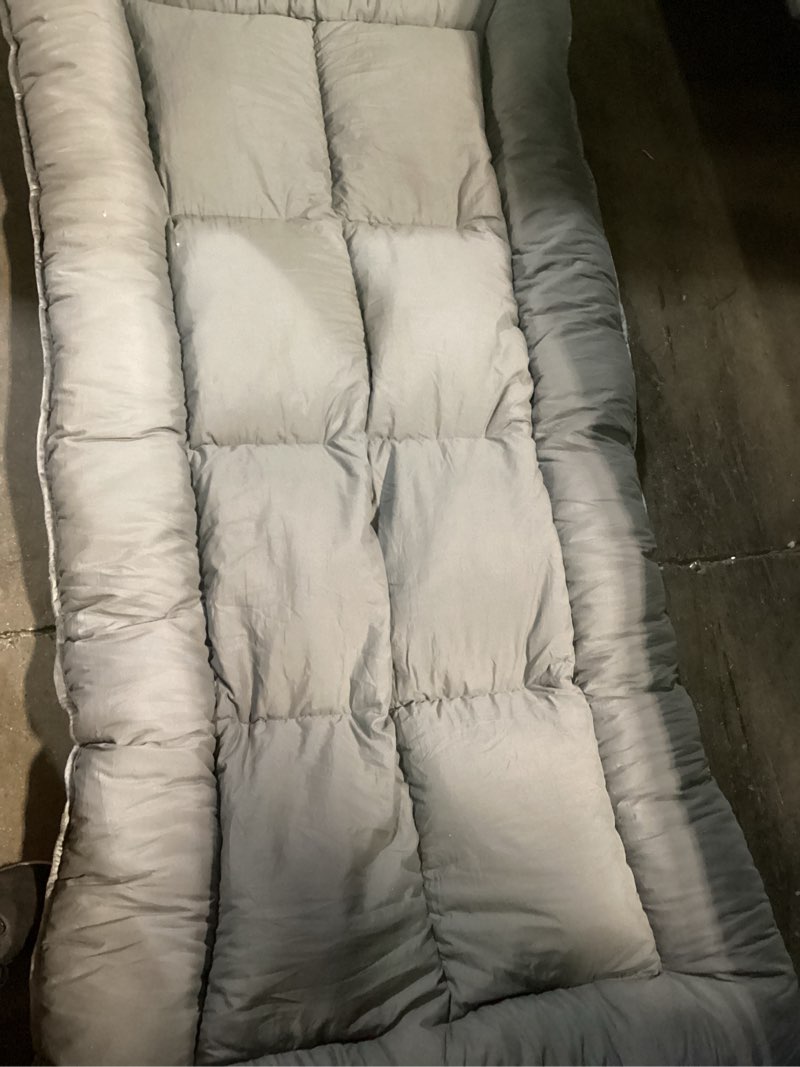 Condition photo showing Good Condition for whatsbedding japanese floor mattress futon mattress 3" grey tatami mat shredded memory foam filled sleeping pad, foldable & portable roll up lounger camping bed,39"x 80" twin size grey twin